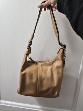 Coach Tan Leather Hobo Shoulder Bag